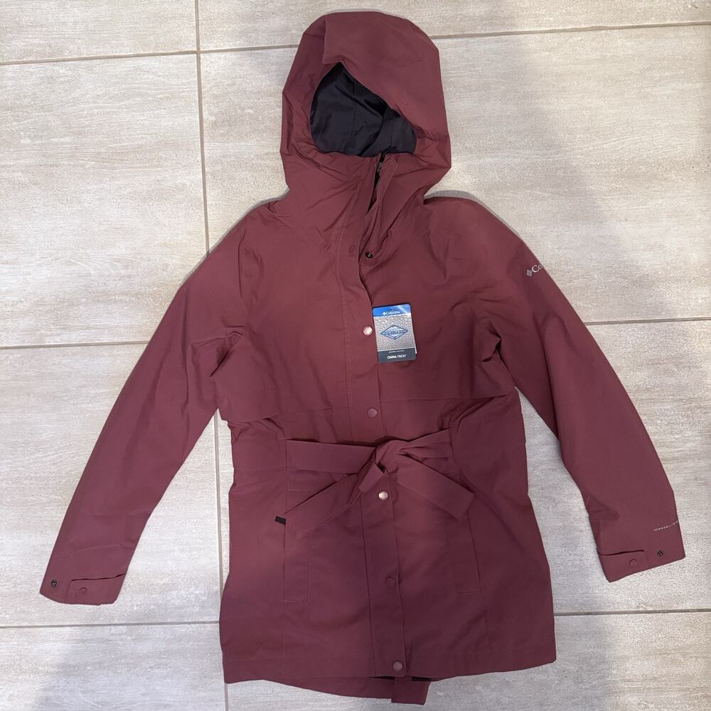 New Columbia Long Valley Rain Trench II Jacket Copper Size Small